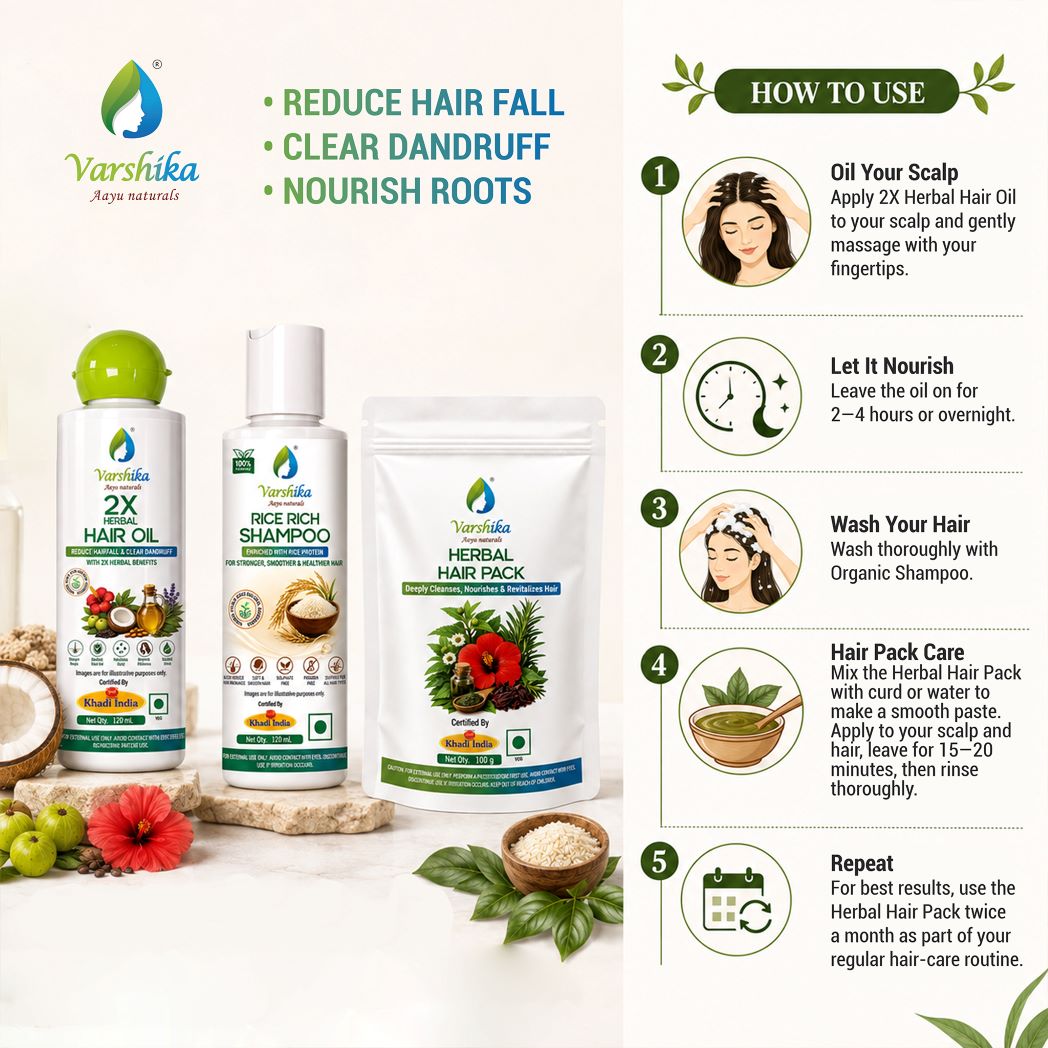 2X Complete Herbal Hair Care Kit